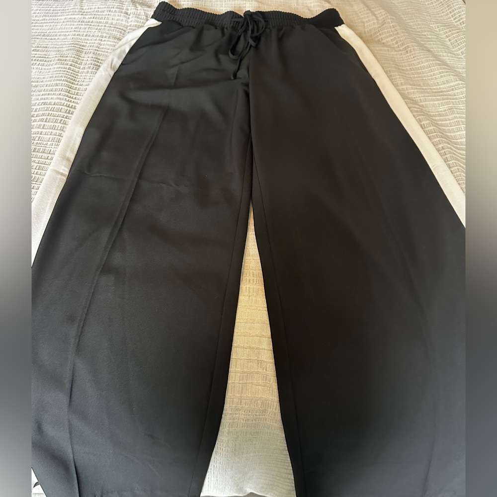 New York and Co Black Joggers with White Side Stripe.